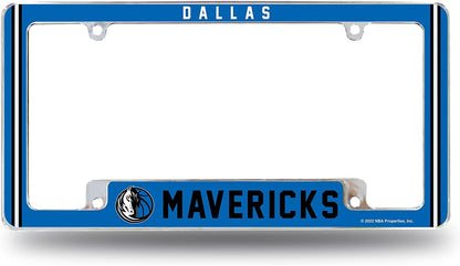 Dallas Mavericks Metal License Plate Frame Chrome Tag Cover Alternate Design 6x12 Inch
