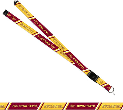 Iowa State University Cyclones Lanyard Keychain Double Sided 18 Inch Button Clip Safety Breakaway