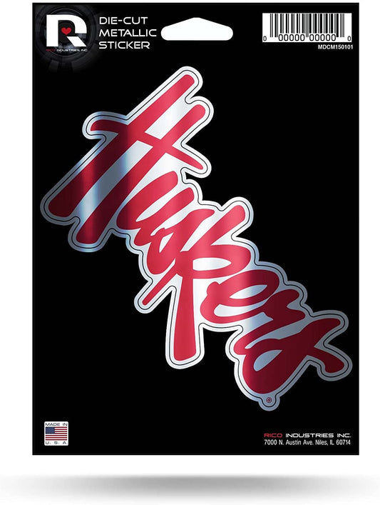 University of Nebraska Cornhuskers 5 Inch Die Cut Shimmer Metallic Decal Sticker Flat Vinyl