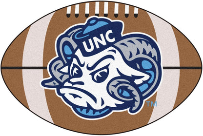 University of North Carolina Tar Heels UNC Floor Mat Area Rug, 20x32 Inch, Non-Skid Backing, Football Design