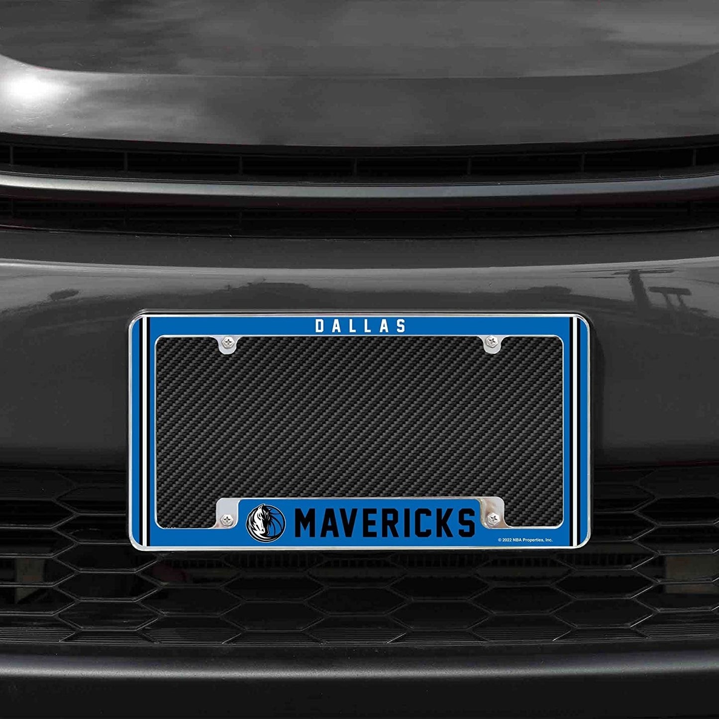 Dallas Mavericks Metal License Plate Frame Chrome Tag Cover Alternate Design 6x12 Inch