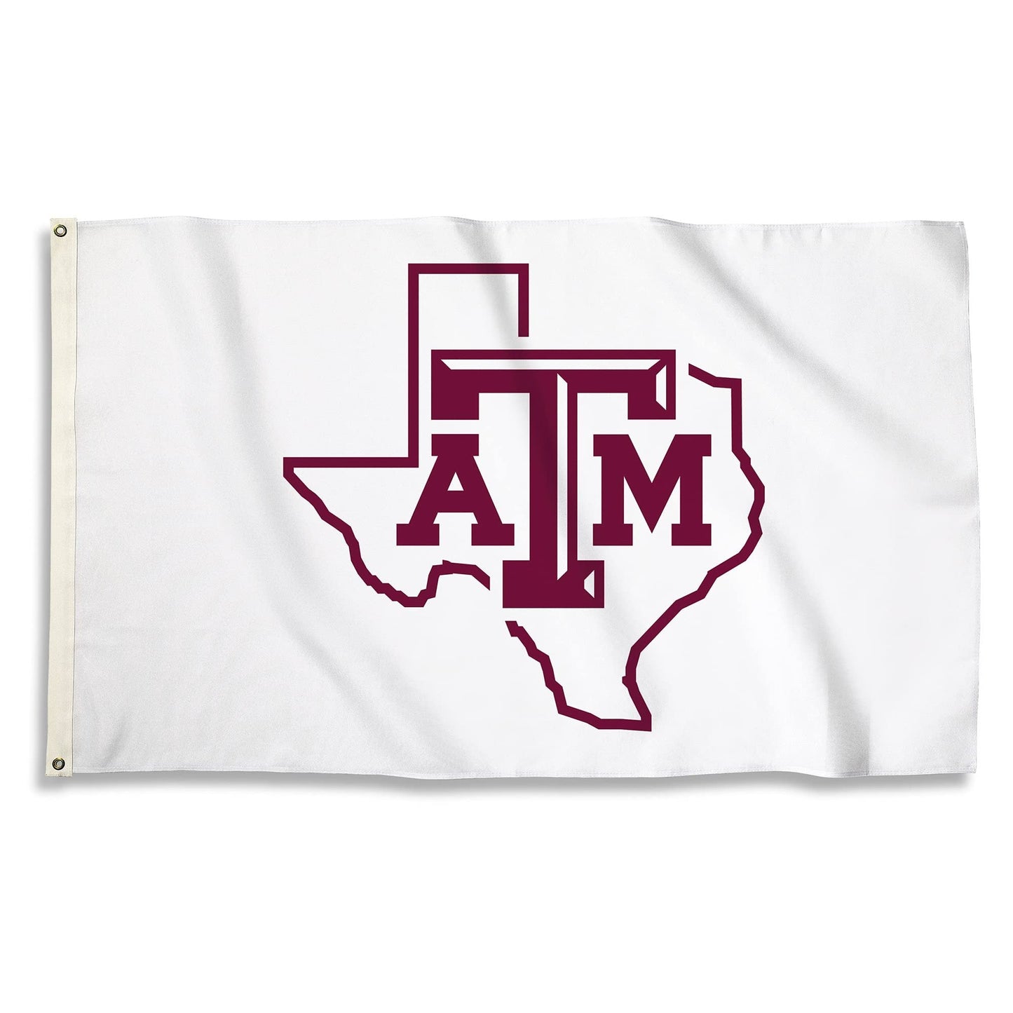 Texas A&M University Aggies Premium 3x5 Feet Flag Banner, White Design, Metal Grommets, Outdoor Use, Single Sided