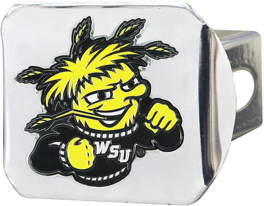 Wichita State Shockers Hitch Cover Solid Metal with Raised Color Metal Emblem 2" Square Type III University