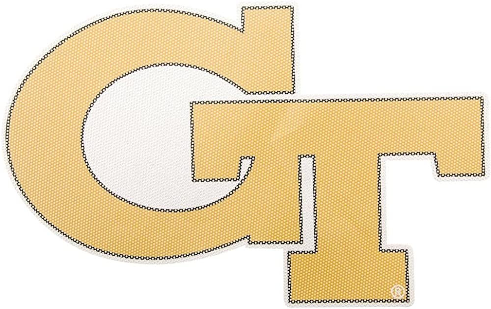 Georgia Tech University Yellow Jackets 12 Inch Perforated Auto Window Film Decal One-Way Vision Exterior Application