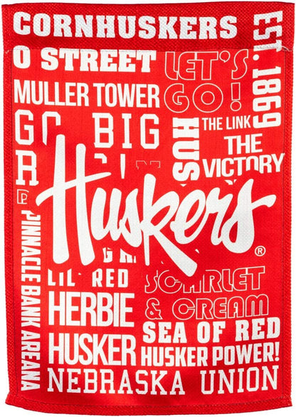 University of Nebraska Cornhuskers Premium Double Sided Banner Flag 28x44 Inch Fan Rules Design Indoor Outdoor by Fielders Choice