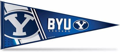 Rico Industries NCAA BYU Cougars Primary 12" x 30" Soft Felt Pennant - EZ to Hang - Home Décor (Game Room, Man Cave, Bed Room)