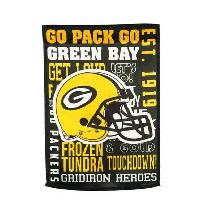 Green Bay Packers Premium Double Sided Banner Flag 28x44 Inch Fan Rules Design Indoor Outdoor by Fielders Choice