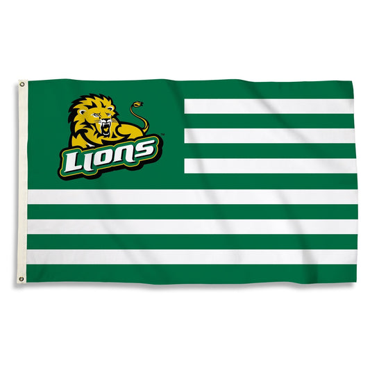BSI NCAA Southeastern Louisiana Lions Flag with Grommets, 3' x 5', Green/Team Color