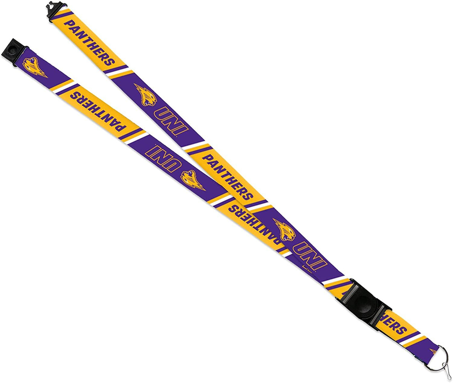 University of Northern Iowa Panthers Lanyard Keychain Double Sided Breakaway Safety Design Adult