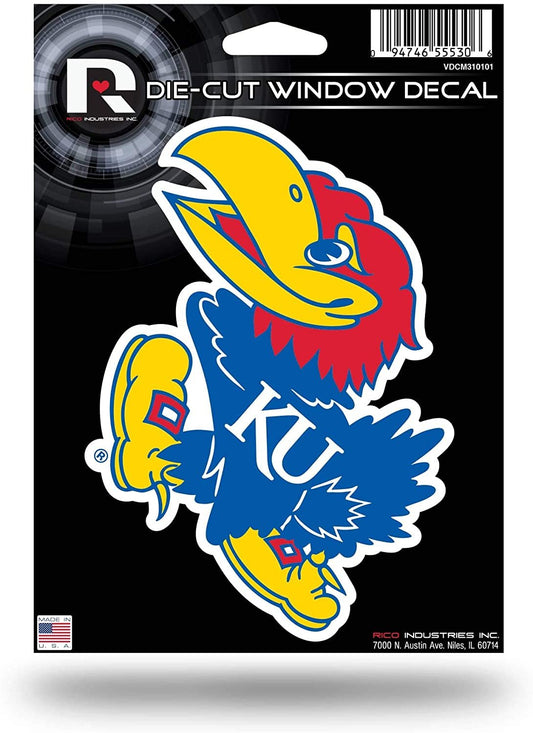 University of Kansas Jayhawks 5 Inch Die Cut Flat Vinyl Decal Sticker Adhesive Backing