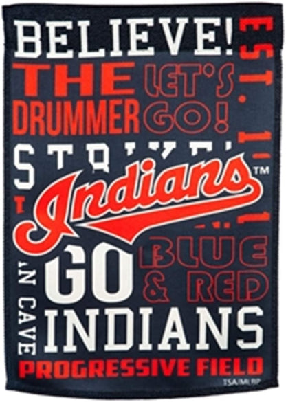 Cleveland Indians Guardians Premium Double Sided Banner House Flag, Fan Rules Design, 28x44 Inch