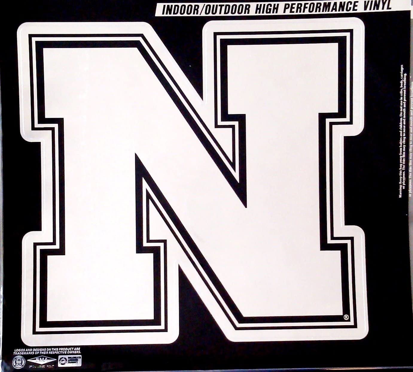 University of Nebraska Cornhuskers 12 Inch Magnet, Metallic Chrome Shimmer Design, Auto Home