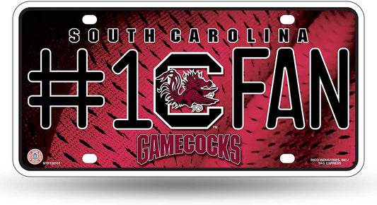 South Carolina Gamecocks #1 Fan Metal Auto Tag