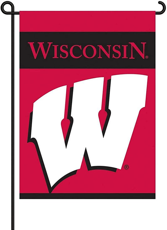 Wisconsin Badgers 2-Sided Garden Flag 13" x 18" University of