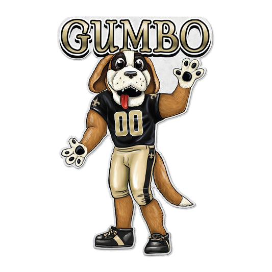 New Orleans Saints Soft Felt Pennant, Mascot Design, Shape Cut, 18 Inch, Easy To Hang