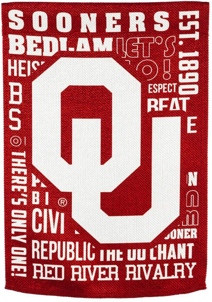 University of Oklahoma Sooners Premium Double Sided Banner Flag 28x44 Inch Fan Rules Design Indoor Outdoor by Fielders Choice