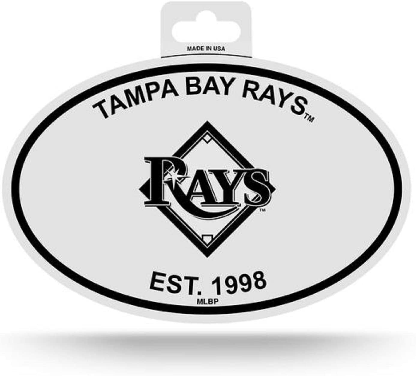 Rico OVB6601-Rays Black and White Oval Sticker