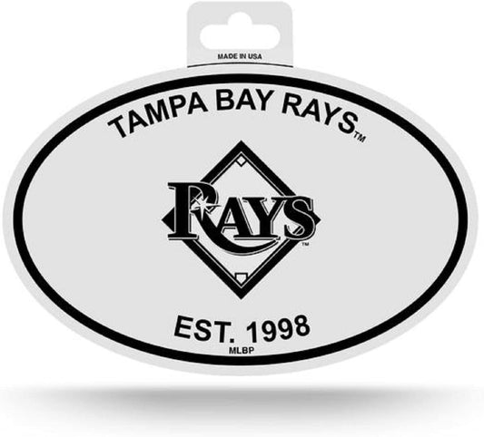 Rico OVB6601-Rays Black and White Oval Sticker