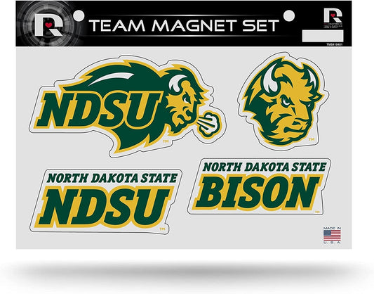 North Dakota State University Bison Multi Magnet Set 8.5x11 Inch Sheet Die Cut Auto Home