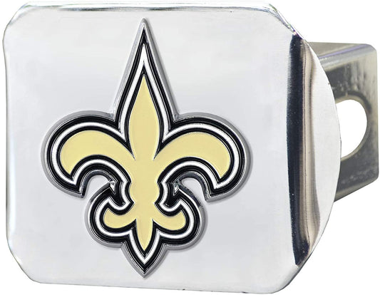 New Orleans Saints Hitch Cover Solid Metal with Raised Color Metal Emblem 2" Square Type III