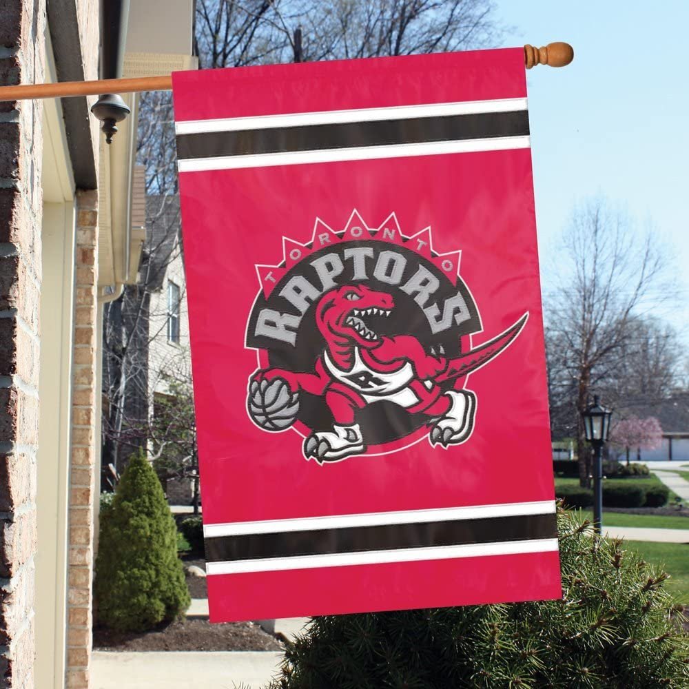 Toronto Raptors House Banner Flag Applique Embroidered Double Sided 44 x 28