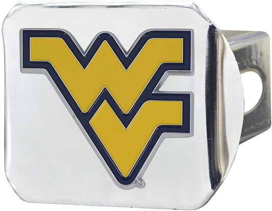 West Virginia Mountaineers Hitch Cover Solid Metal with Raised Color Metal Emblem 2" Square Type III University