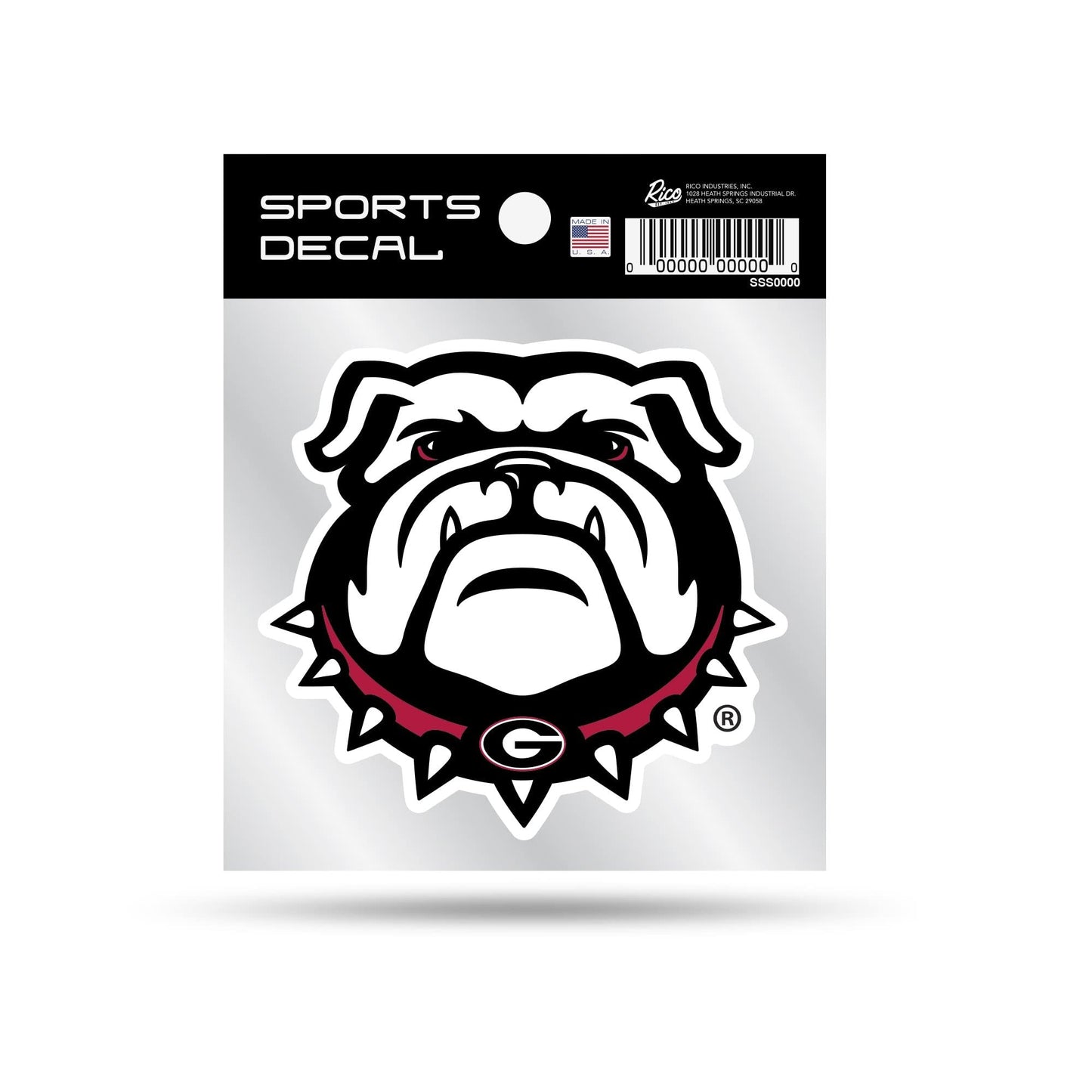 University of Georgia Bulldogs 4x4 Inch Die Cut Decal Sticker, Primary Logo, Clear Backing