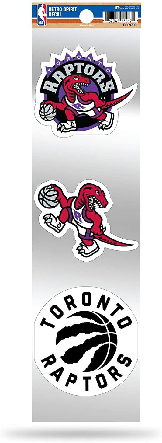 Rico Industries NBA Toronto Raptors 3-Piece Retro Spirit Decals
