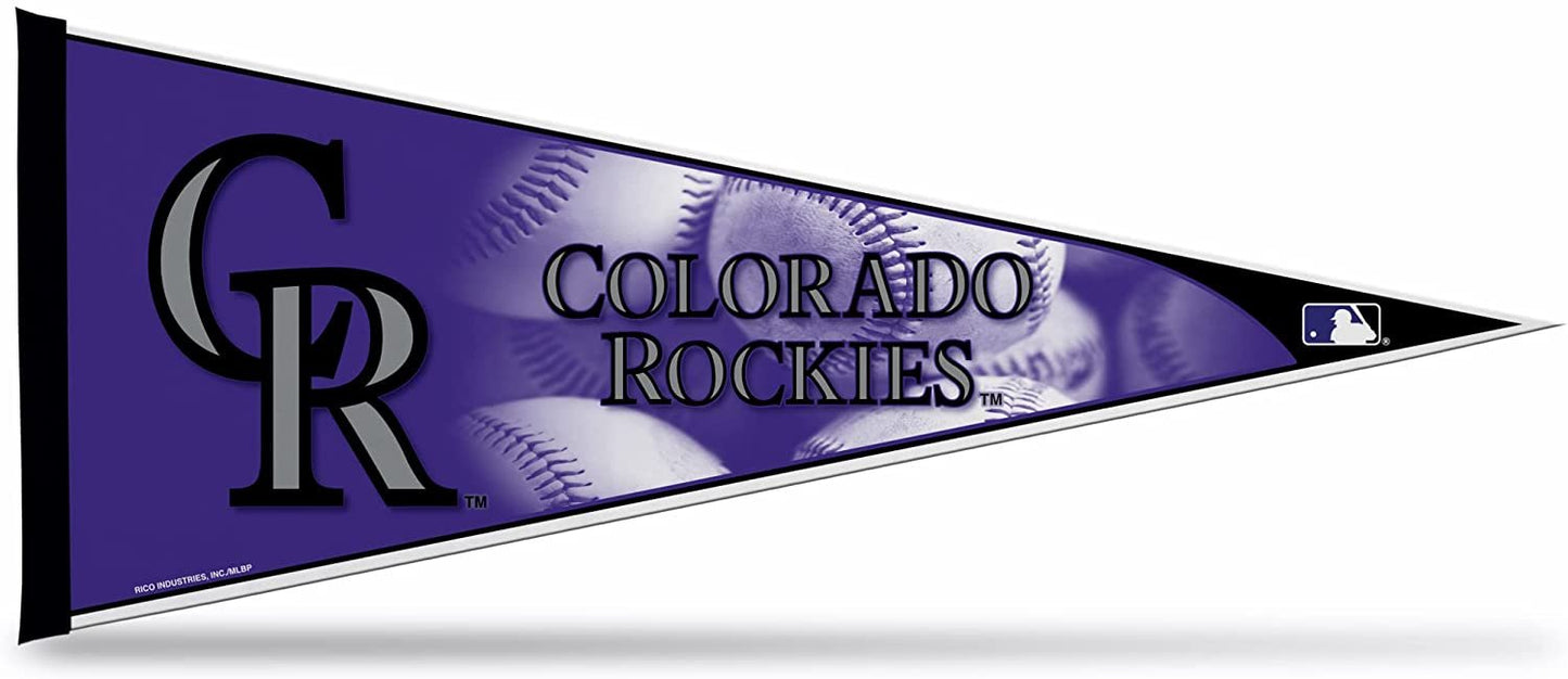 Colorado Rockies  12x30 Inch Super Soft Felt Pennant, Easy to Hang