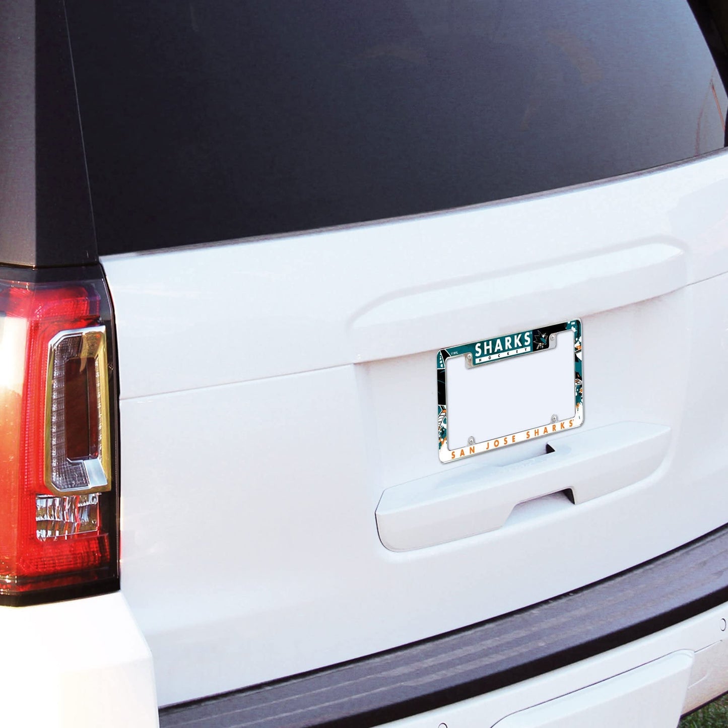 Edmonton Oilers Metal License Plate Frame Chrome Tag Cover, Carbon Fiber Design, 6x12 Inch
