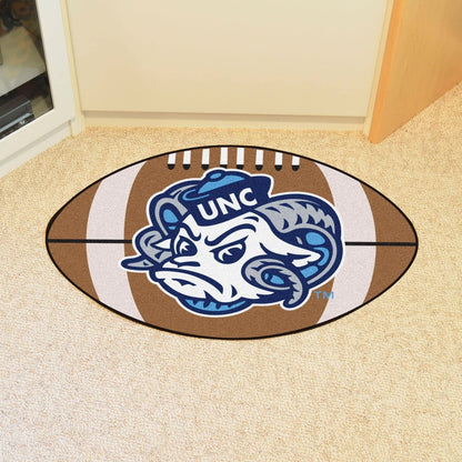 University of North Carolina Tar Heels UNC Floor Mat Area Rug, 20x32 Inch, Non-Skid Backing, Football Design