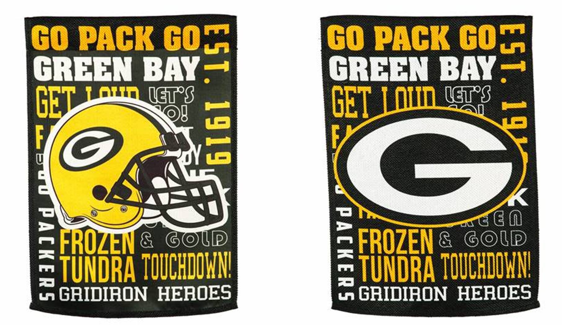 Green Bay Packers Premium Double Sided Banner Flag 28x44 Inch Fan Rules Design Indoor Outdoor by Fielders Choice