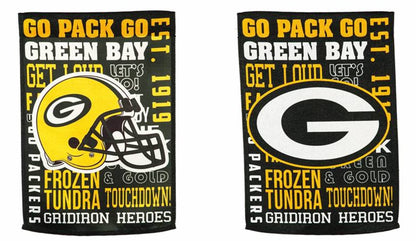 Green Bay Packers Premium Double Sided Banner Flag 28x44 Inch Fan Rules Design Indoor Outdoor by Fielders Choice
