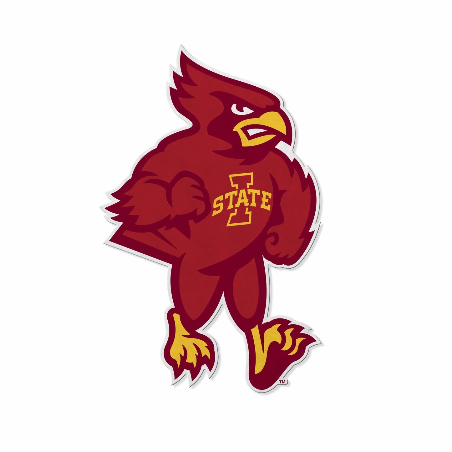 Iowa State University Cyclones Soft Felt Pennant, Mascot Design, Shape Cut, 18 Inch, Easy To Hang