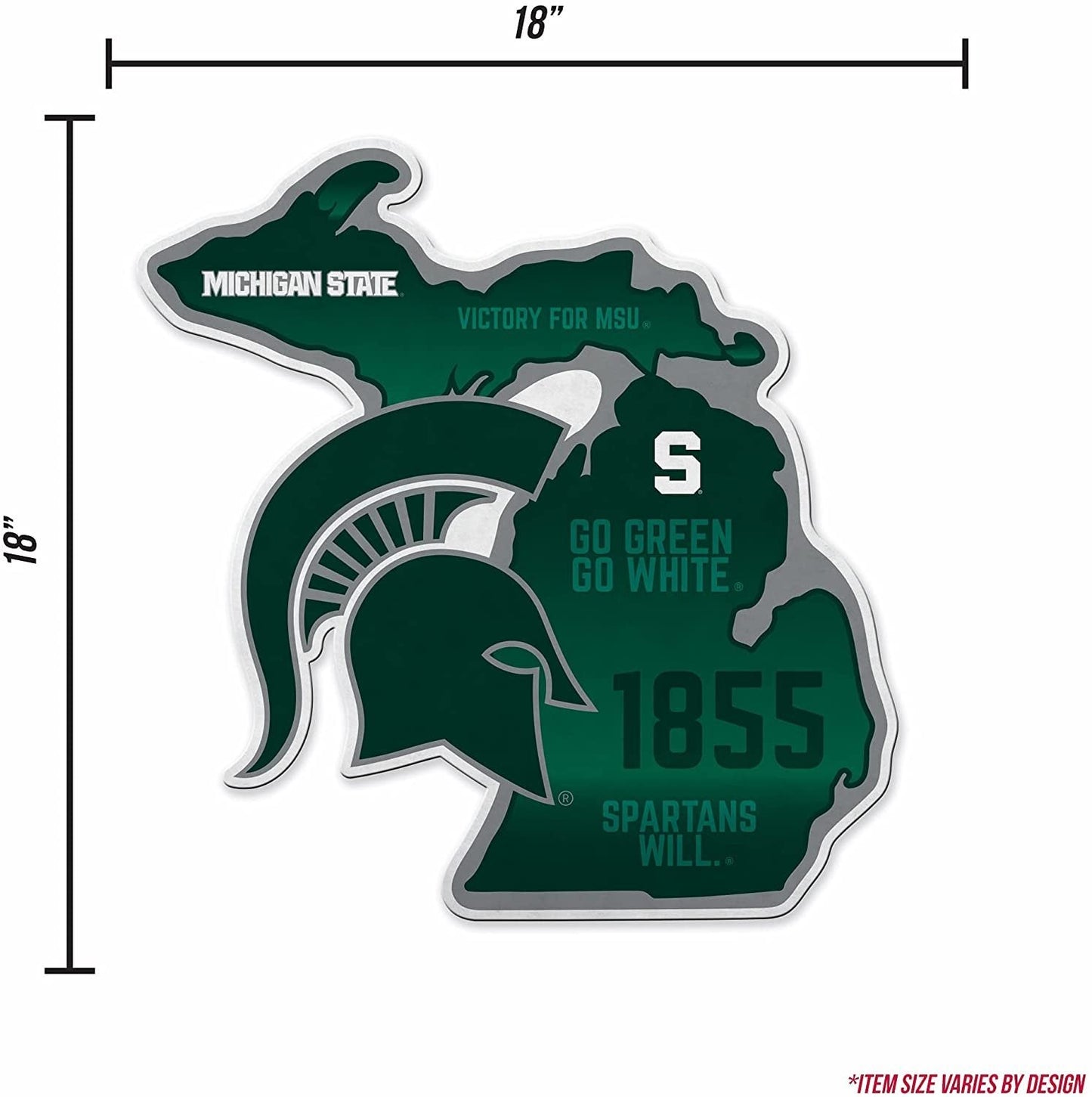 Michigan State Spartans Pennant State Shape 18 Inch Soft Felt University of