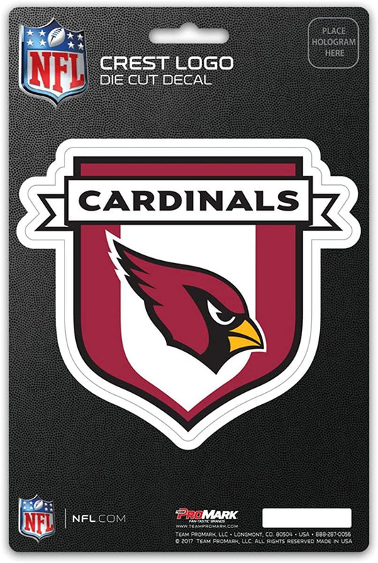 Arizona Cardinals 5 Inch Decal Sticker Shied Design Adhesive Backing