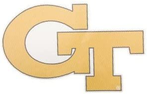 Georgia Tech University Yellow Jackets 12 Inch Perforated Auto Window Film Decal One-Way Vision Exterior Application