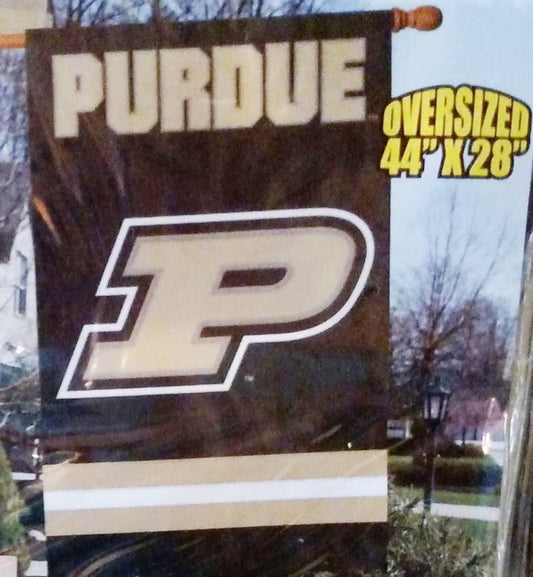 Purdue Boilermakers 2-Sided 28x44 Embroidered Applique Banner Flag University of