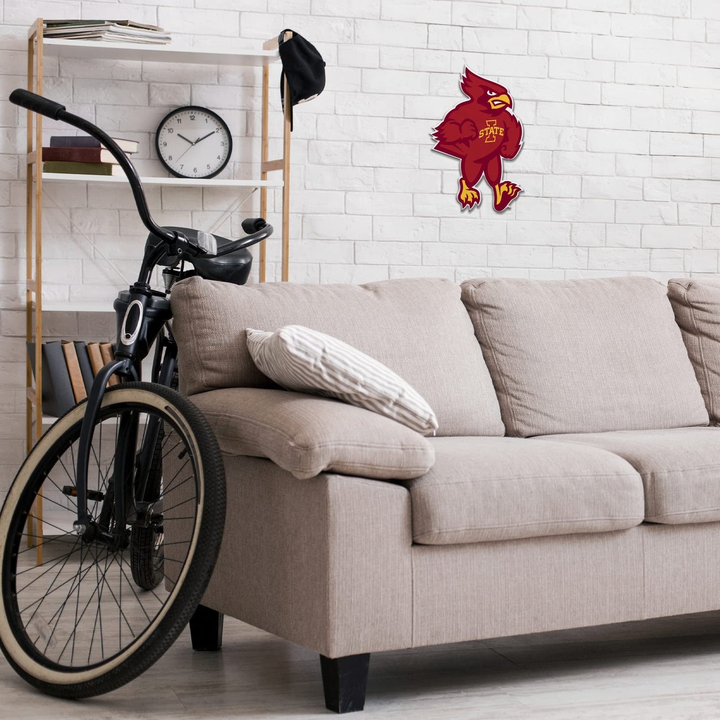 Iowa State University Cyclones Soft Felt Pennant, Mascot Design, Shape Cut, 18 Inch, Easy To Hang