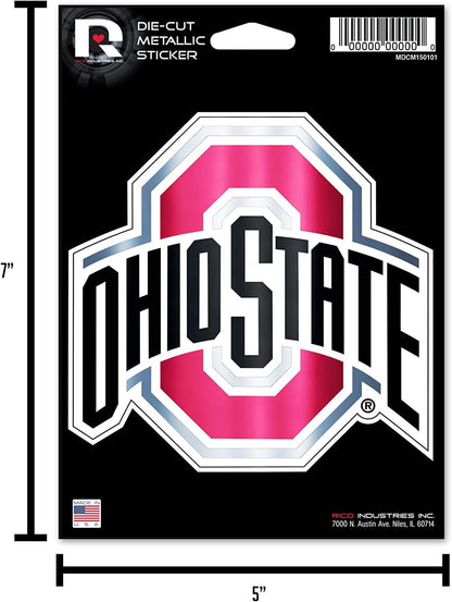 University of Oklahoma Sooners 5 Inch Sticker Decal Metallic Shimmer Design Flat Vinyl