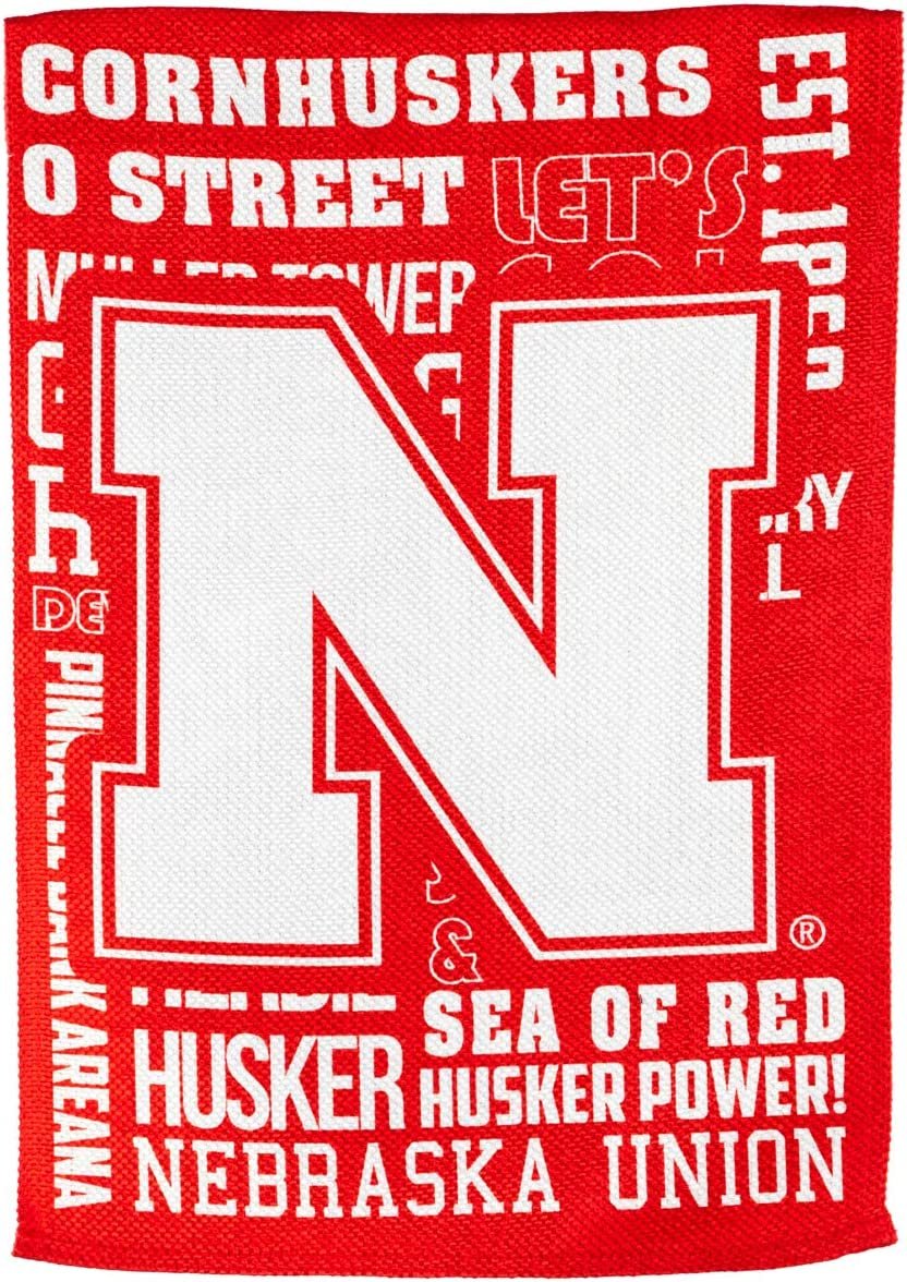 University of Nebraska Cornhuskers Premium Double Sided Banner Flag 28x44 Inch Fan Rules Design Indoor Outdoor by Fielders Choice