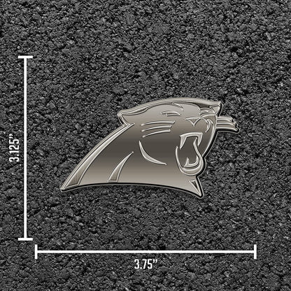 Carolina Panthers Solid Metal Auto Emblem Antique Nickel Design