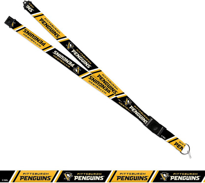 Pittsburgh Penguins Lanyard Keychain Safety Breakaway Double Sided