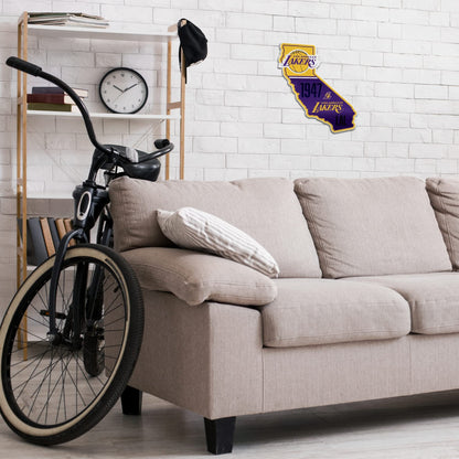 Los Angeles Lakers 18 Inch Pennant, State Design, Soft Felt