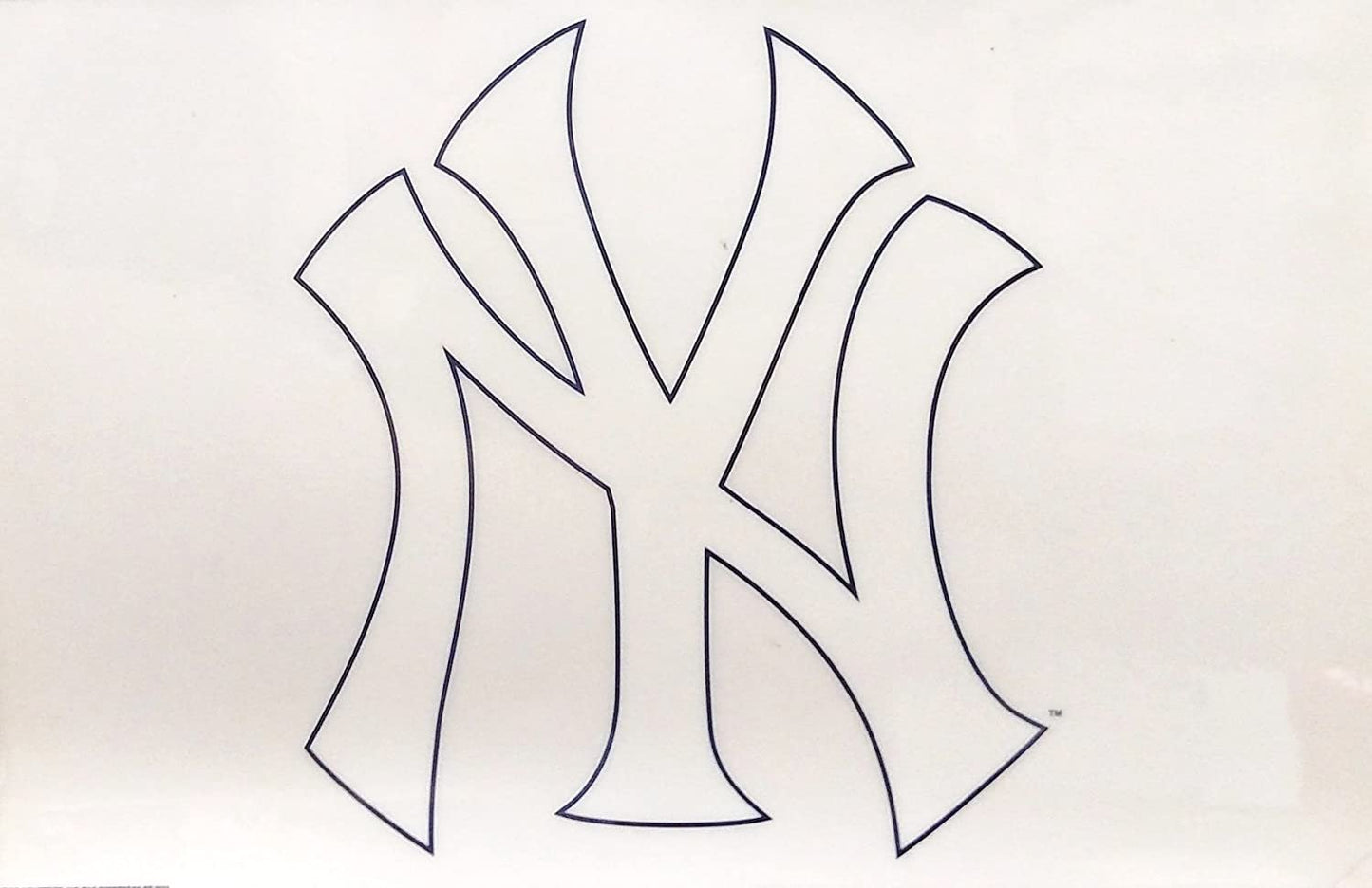 New York Yankees 18 Inch Jumbo Static Cling Decal Auto Home Window Baseball