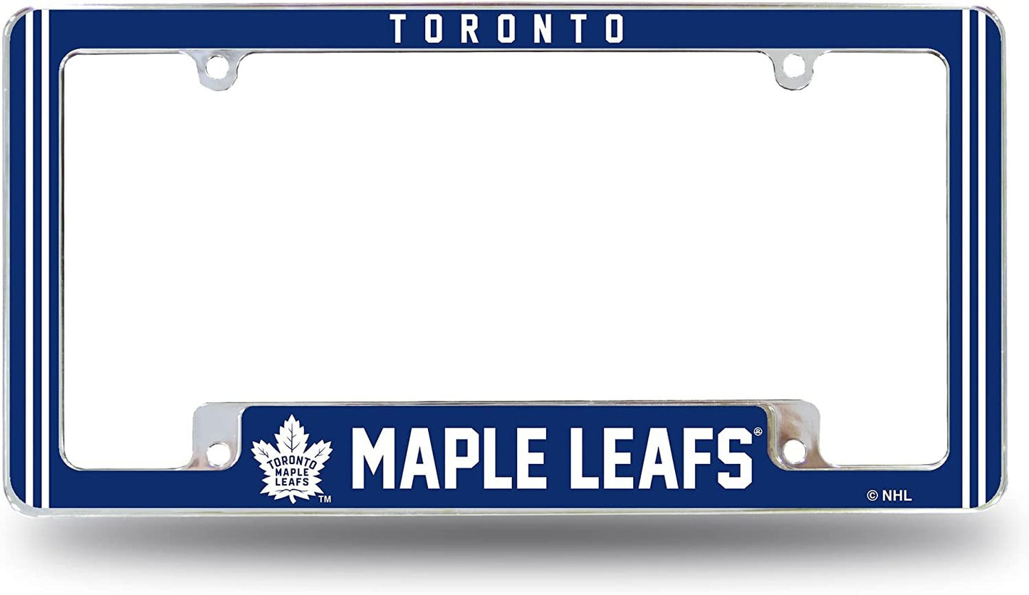 Toronto Maple Leafs Metal License Plate Frame Chrome Tag Cover Alternate Design 6x12 Inch by Fielders Choice