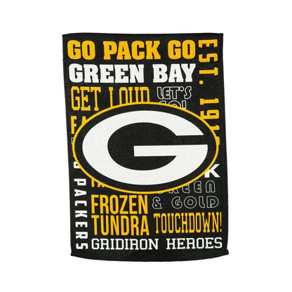 Green Bay Packers Premium Double Sided Banner Flag 28x44 Inch Fan Rules Design Indoor Outdoor by Fielders Choice