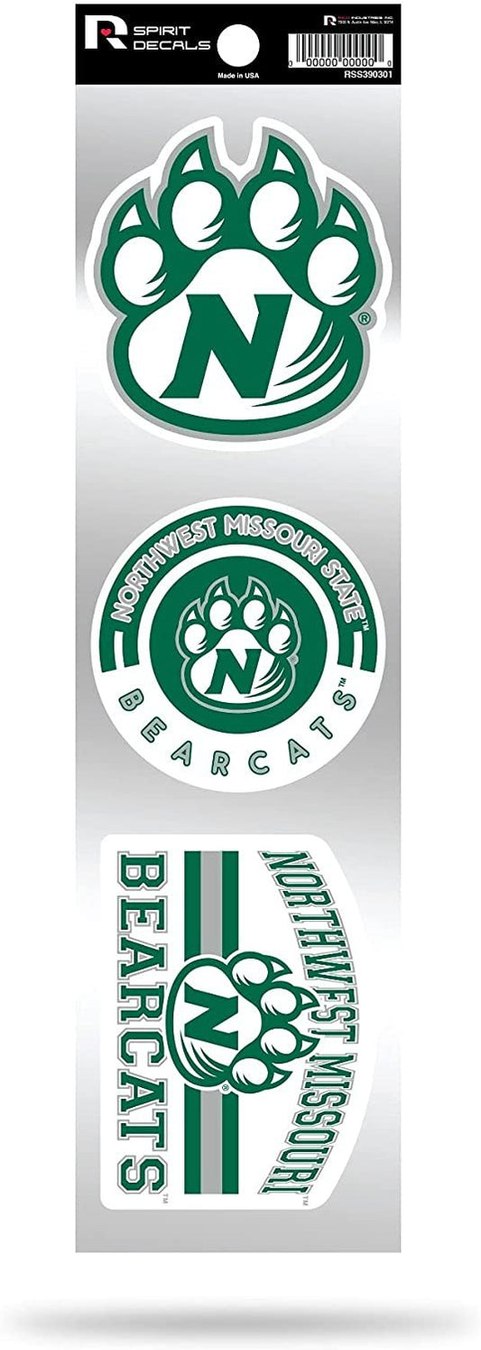 Rico Industries NCAA Northwest Missouri State Bearcats 3-Piece Retro Spirit Decals