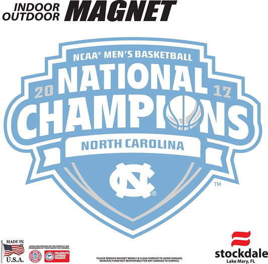 University of North Carolina Tar Heels 2017 Champions 6" Magnet, Auto Home, Heavy Duty