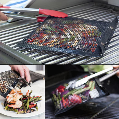 Non-Stick BBQ Mat and Mesh Grilling Bags